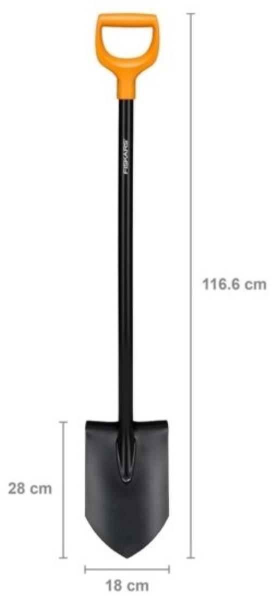 Spisspade metallskaft Fiskars